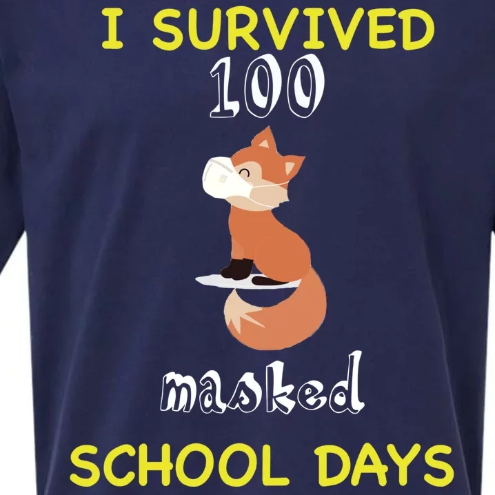 I Survived 100 Masked School Days Sueded Cloud Jersey T-Shirt