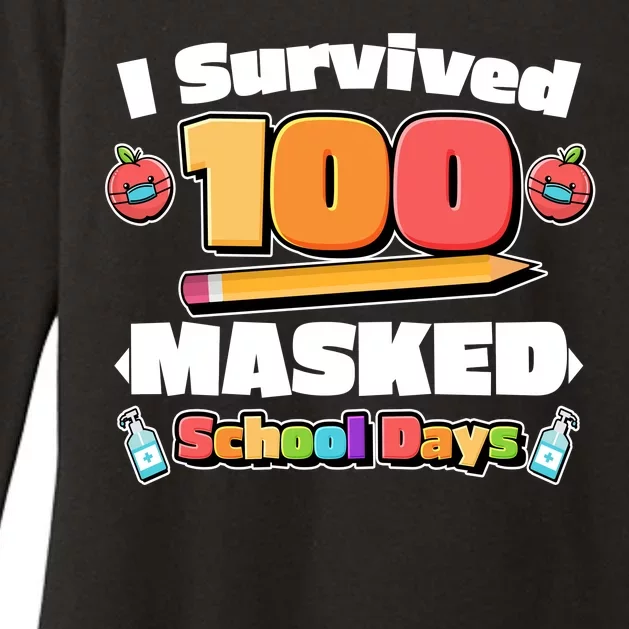 I Survived 100 Masked School Days Pandemic Learning Womens CVC Long Sleeve Shirt