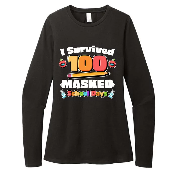 I Survived 100 Masked School Days Pandemic Learning Womens CVC Long Sleeve Shirt