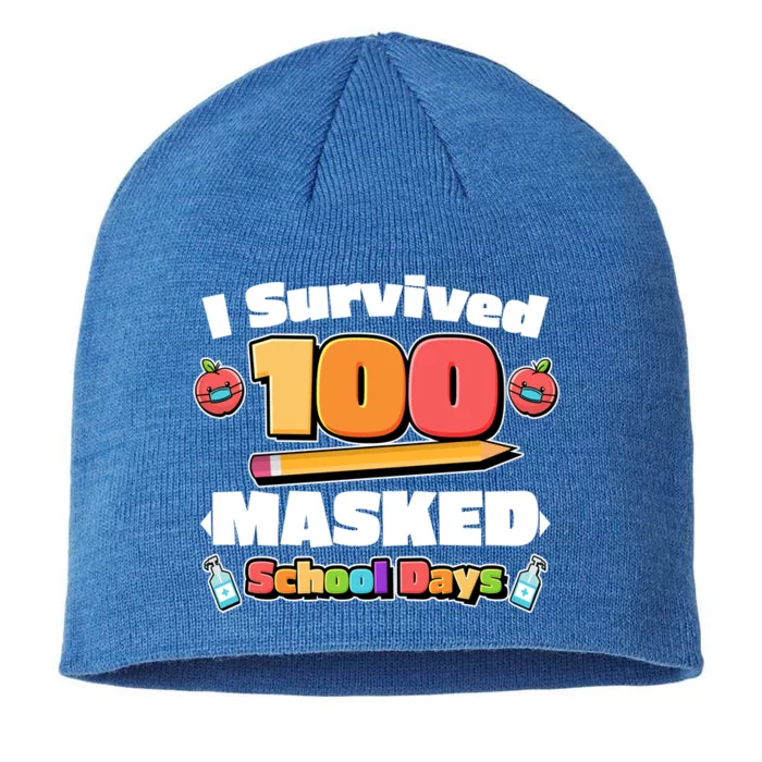 I Survived 100 Masked School Days Pandemic Learning 8 1/2in Sustainable Knit Beanie