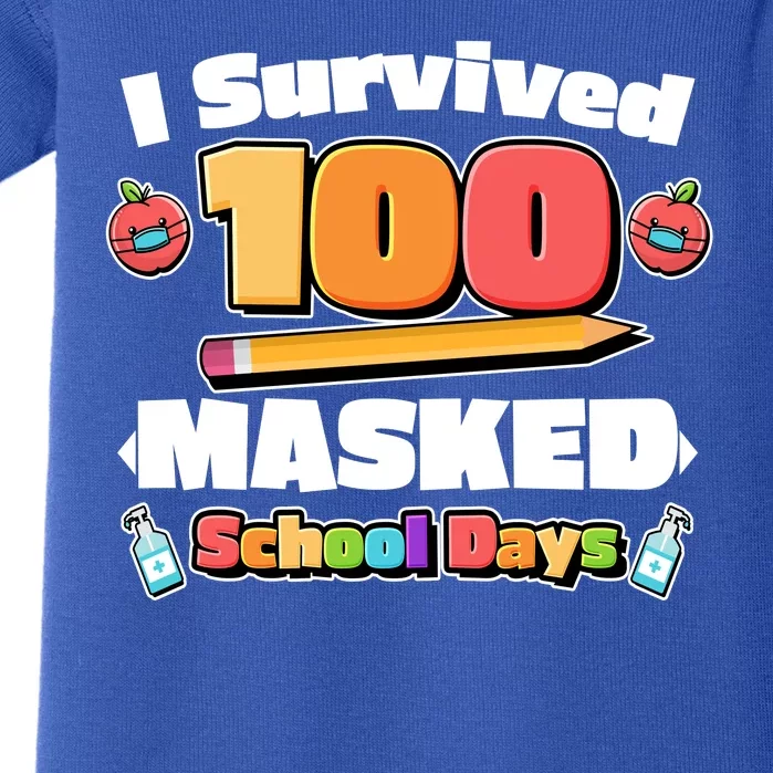 I Survived 100 Masked School Days Pandemic Learning Baby Bodysuit