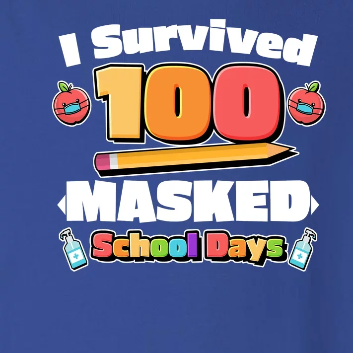 I Survived 100 Masked School Days Pandemic Learning Toddler Long Sleeve Shirt