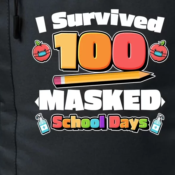 I Survived 100 Masked School Days Pandemic Learning Daily Commute Backpack