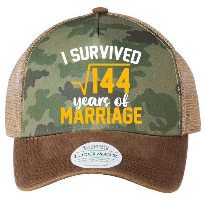 I Survived 144 Years Of Marriage Legacy Tie Dye Trucker Hat