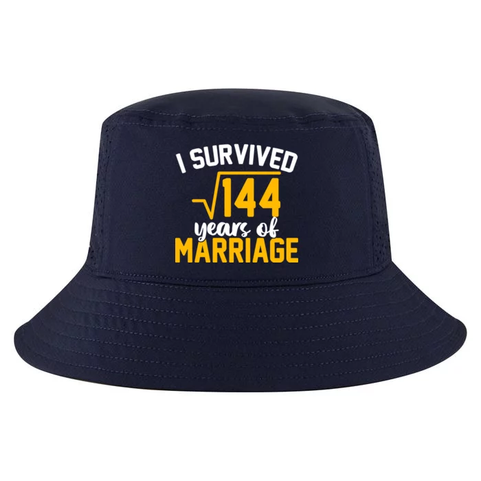 I Survived 144 Years Of Marriage Cool Comfort Performance Bucket Hat