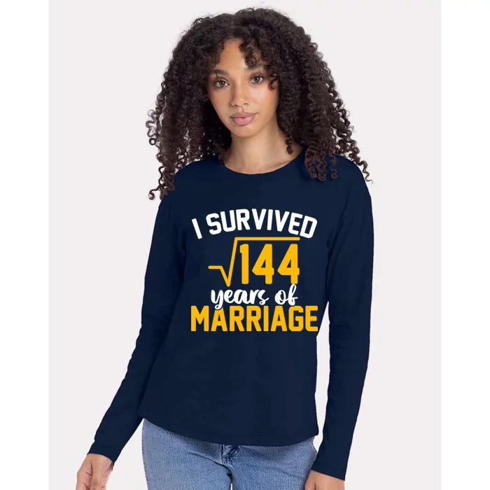 I Survived 144 Years Of Marriage Womens Cotton Relaxed Long Sleeve T-Shirt