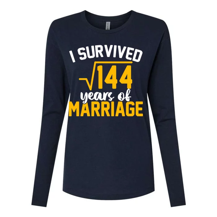 I Survived 144 Years Of Marriage Womens Cotton Relaxed Long Sleeve T-Shirt