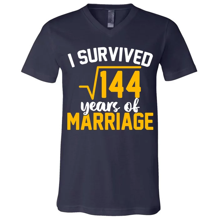 I Survived 144 Years Of Marriage V-Neck T-Shirt