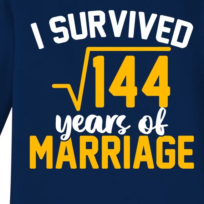 I Survived 144 Years Of Marriage Baby Long Sleeve Bodysuit