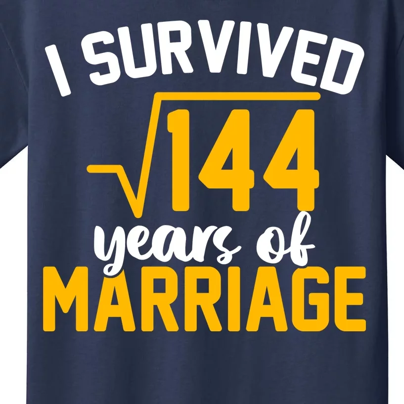 I Survived 144 Years Of Marriage Kids T-Shirt