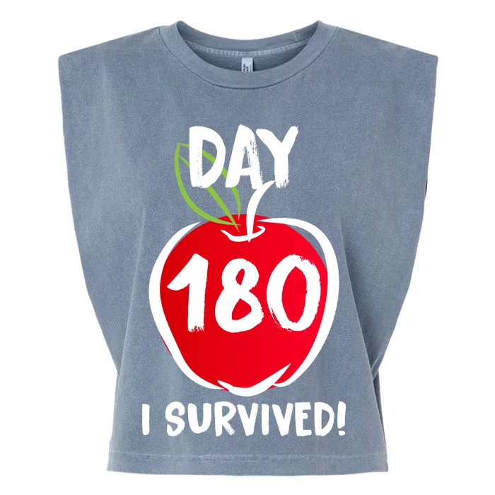 I Survived 180 Days Last Day Of School Garment-Dyed Women's Muscle Tee