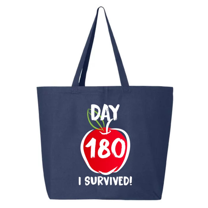 I Survived 180 Days Last Day Of School 25L Jumbo Tote