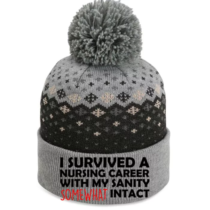 I Survived A Nursing Career With My Sanity Somewhat Intact The Baniff Cuffed Pom Beanie