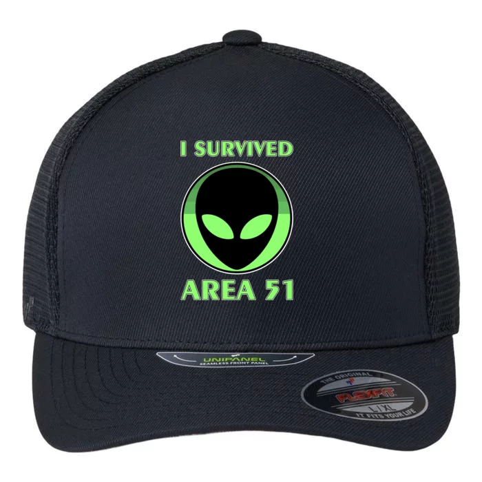 I Survived Area 51 Flexfit Unipanel Trucker Cap