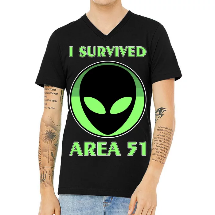 I Survived Area 51 V-Neck T-Shirt