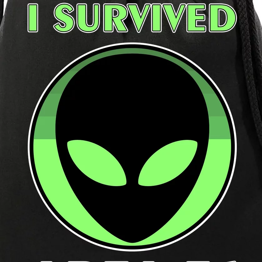 I Survived Area 51 Drawstring Bag