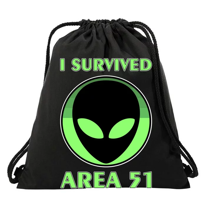 I Survived Area 51 Drawstring Bag