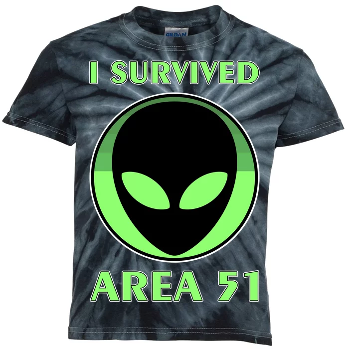 I Survived Area 51 Kids Tie-Dye T-Shirt