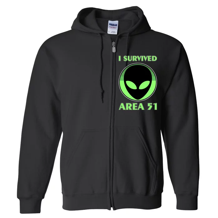 I Survived Area 51 Full Zip Hoodie