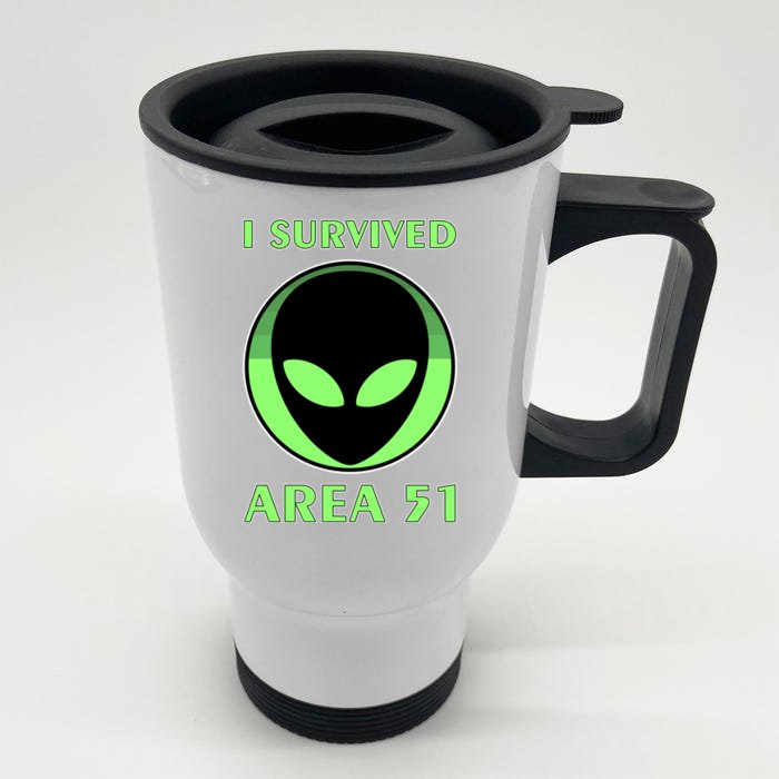 I Survived Area 51 Front & Back Stainless Steel Travel Mug