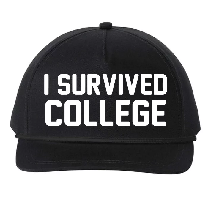 I Survived College Snapback Five-Panel Rope Hat