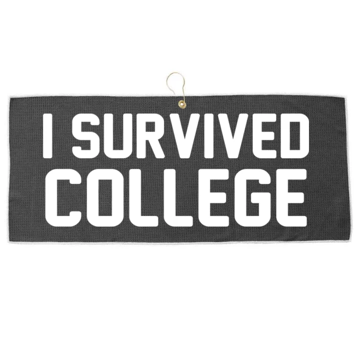 I Survived College Large Microfiber Waffle Golf Towel