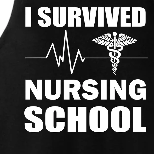 I Survived Nursing School Ladies Tri-Blend Wicking Tank