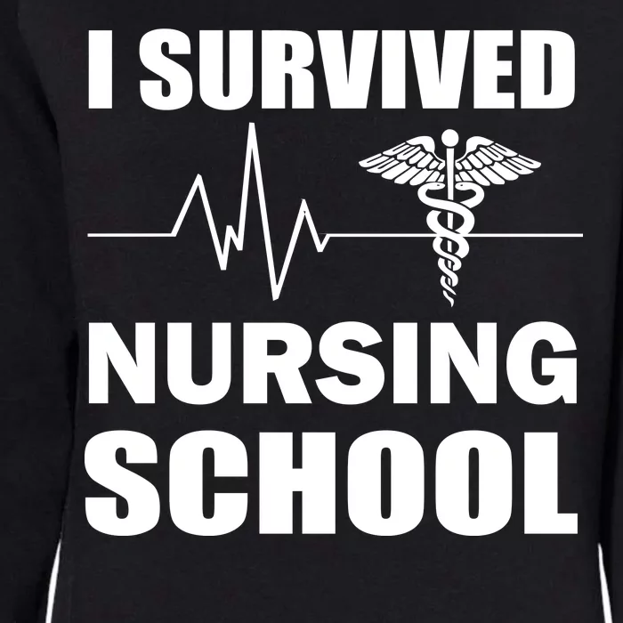 I Survived Nursing School Womens California Wash Sweatshirt