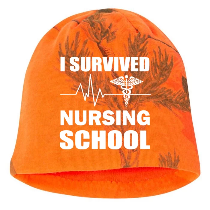 I Survived Nursing School Kati - Camo Knit Beanie