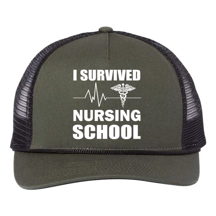 I Survived Nursing School Retro Rope Trucker Hat Cap