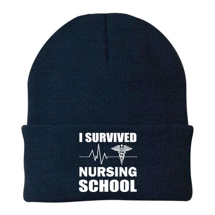 I Survived Nursing School Knit Cap Winter Beanie