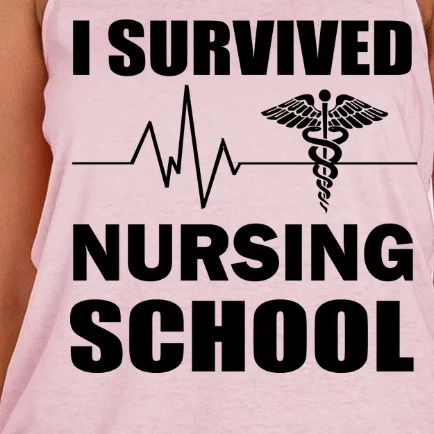 I Survived Nursing School Women's Knotted Racerback Tank