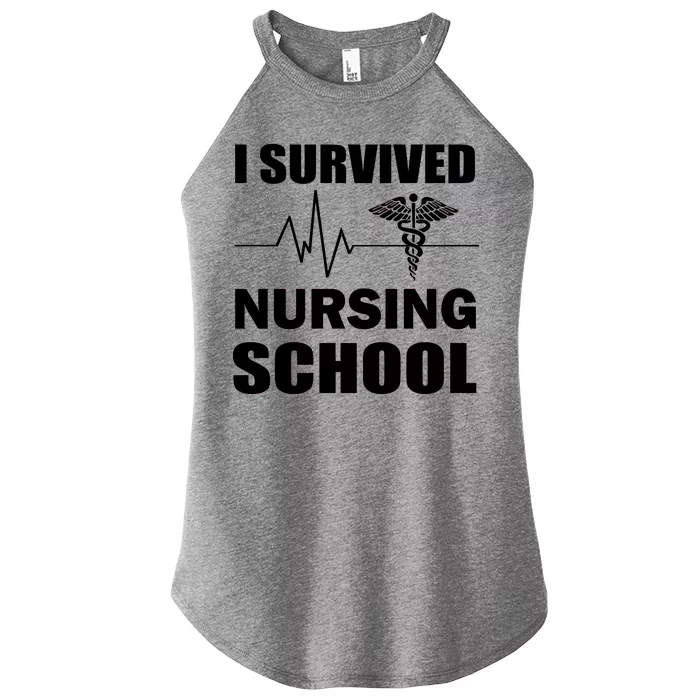 I Survived Nursing School Women’s Perfect Tri Rocker Tank