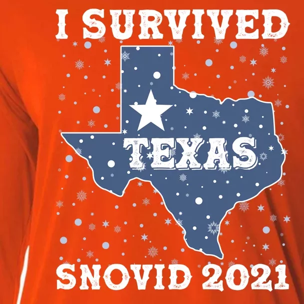 I Survived Snovid 2021Texas Snowstorm Cooling Performance Long Sleeve Crew