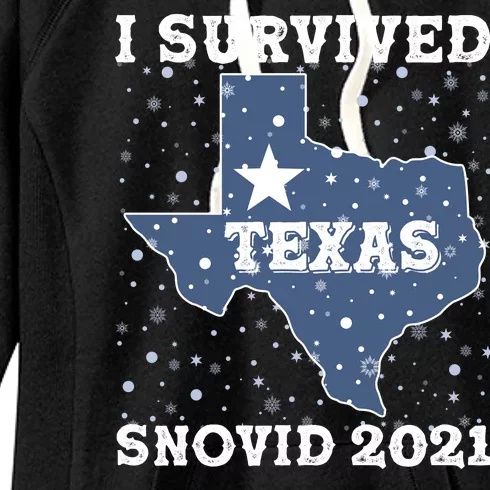 I Survived Snovid 2021Texas Snowstorm Women's Fleece Hoodie