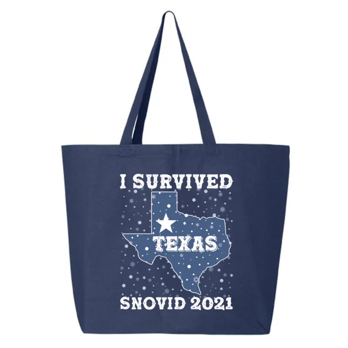 I Survived Snovid 2021Texas Snowstorm 25L Jumbo Tote