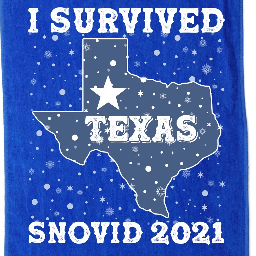 I Survived Snovid 2021Texas Snowstorm Platinum Collection Golf Towel