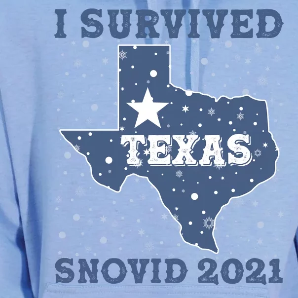 I Survived Snovid 2021Texas Snowstorm Unisex Surf Hoodie