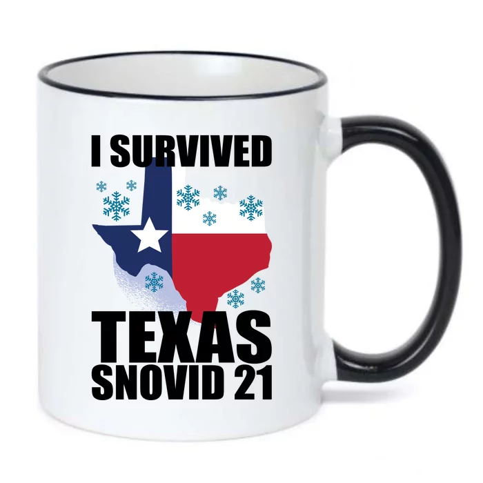 I Survived Texas Snow Storm Blizzard Snovid 21 Black Color Changing Mug