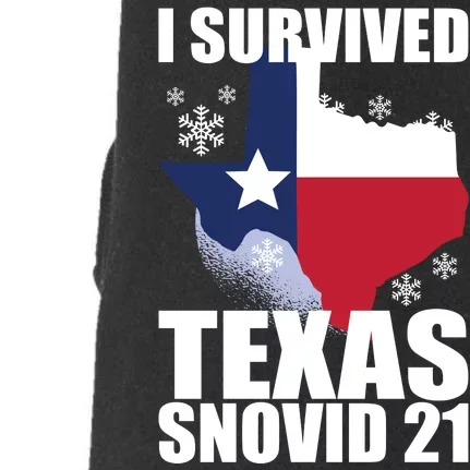 I Survived Texas Snow Storm Blizzard Snovid 21 Doggie 3-End Fleece Hoodie