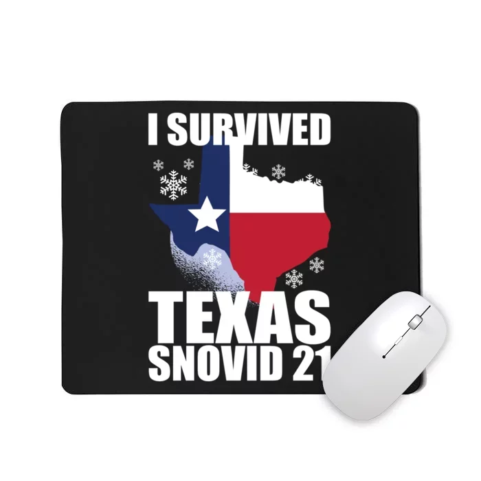 I Survived Texas Snow Storm Blizzard Snovid 21 Mousepad