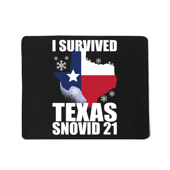 I Survived Texas Snow Storm Blizzard Snovid 21 Mousepad