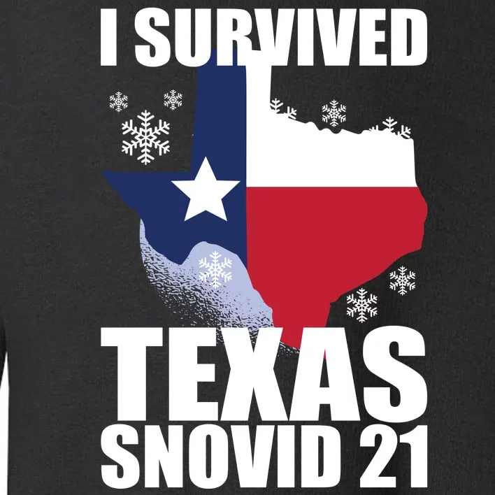 I Survived Texas Snow Storm Blizzard Snovid 21 Toddler Sweatshirt