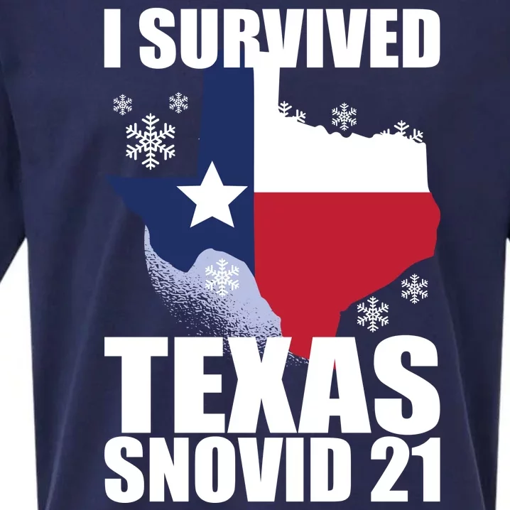 I Survived Texas Snow Storm Blizzard Snovid 21 Sueded Cloud Jersey T-Shirt