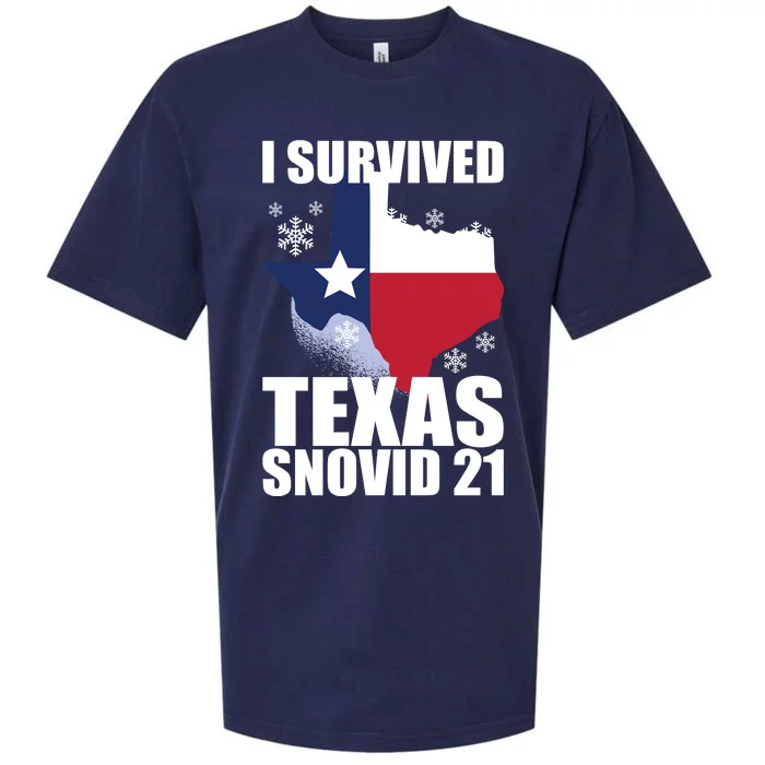 I Survived Texas Snow Storm Blizzard Snovid 21 Sueded Cloud Jersey T-Shirt