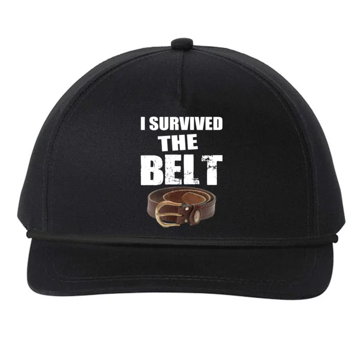 I Survived The Belt Snapback Five-Panel Rope Hat