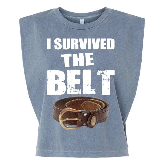 I Survived The Belt Garment-Dyed Women's Muscle Tee