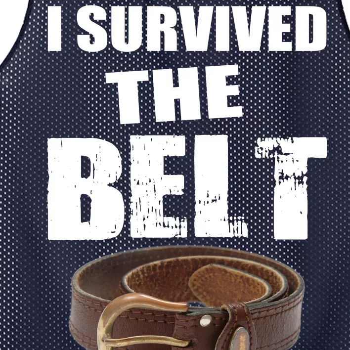 I Survived The Belt Mesh Reversible Basketball Jersey Tank