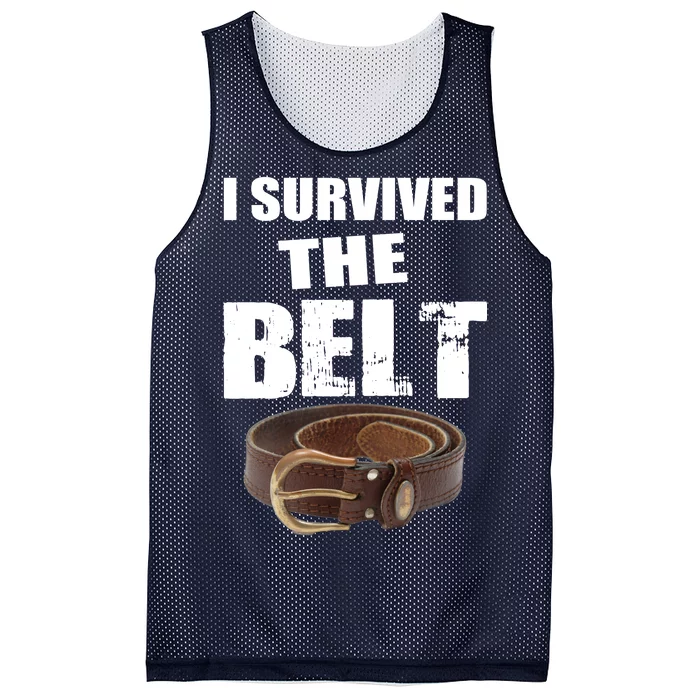 I Survived The Belt Mesh Reversible Basketball Jersey Tank