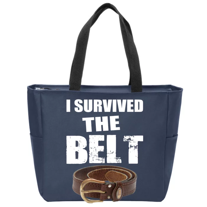 I Survived The Belt Zip Tote Bag